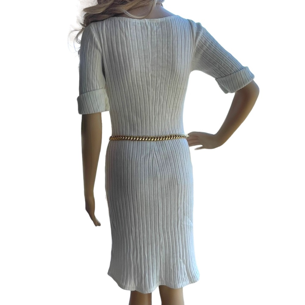 Vintage 90s To the Max off white/cream midi sweater dress - Picture 8 of 12